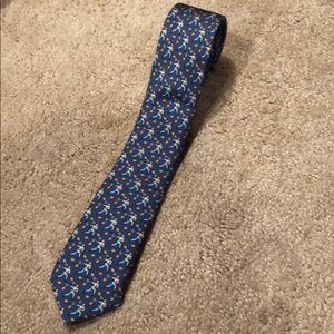 Vineyard Vines Blue Football Skinny Neck Tie